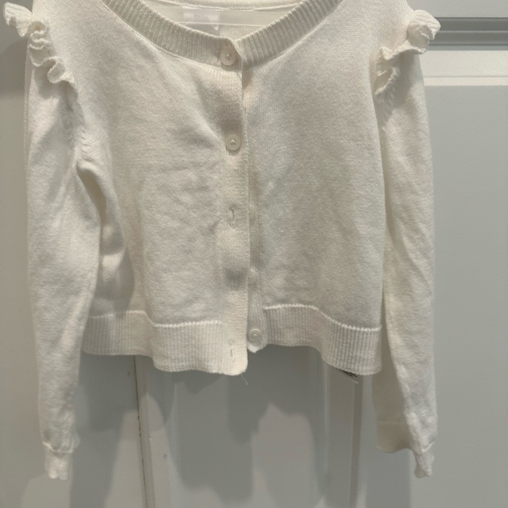 GAP White Button-Up Cardigan